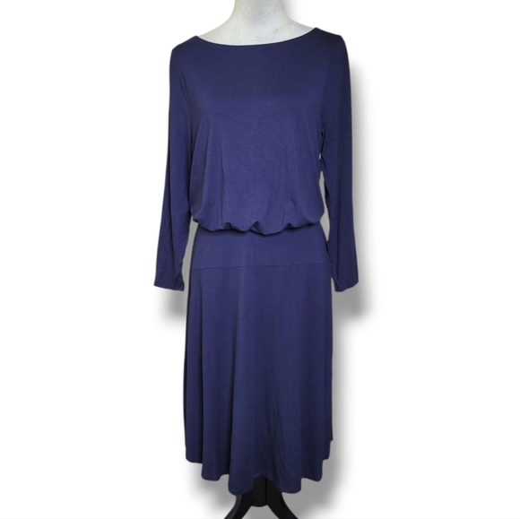 Boden Dresses & Skirts - Boden Jersey Knit Navy Blue Midi Dress Size 10